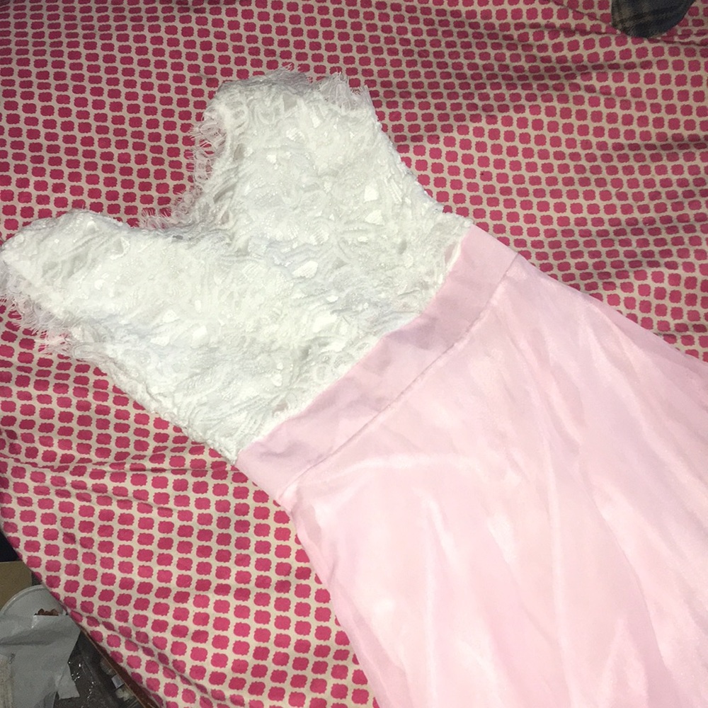 Pink & white dress
